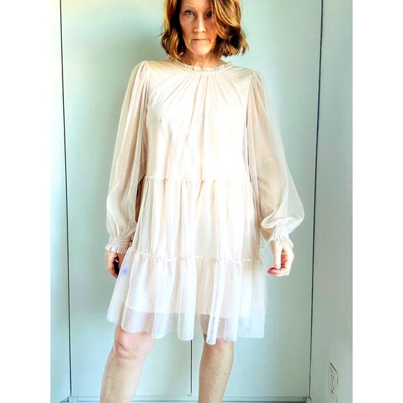 Ethereal Minimalist Romantic Soft Girl Aesthetic Blush Pink Dress Size Medium - Picture 1 of 12